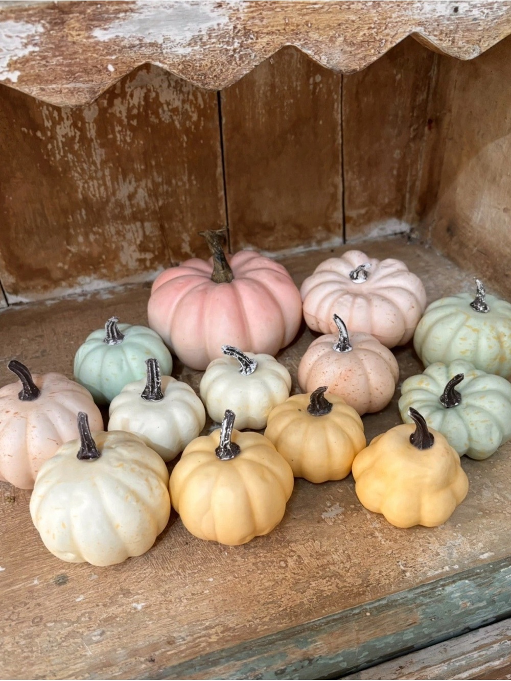 13 Pcs Small Fall Artificial Pumpkins Pastel Pumpkins Decorative NEW